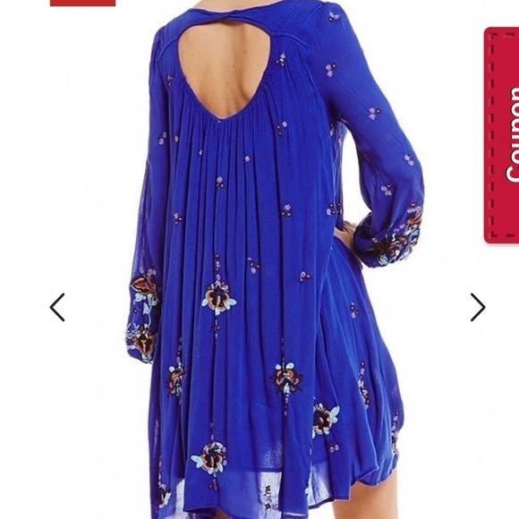 Free People Dress “Oxford Embroidered Mini” (Blue) - Picture 2 of 11